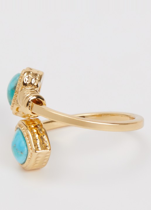 Gas Bijoux Duality Amore ring verguld - detail goud