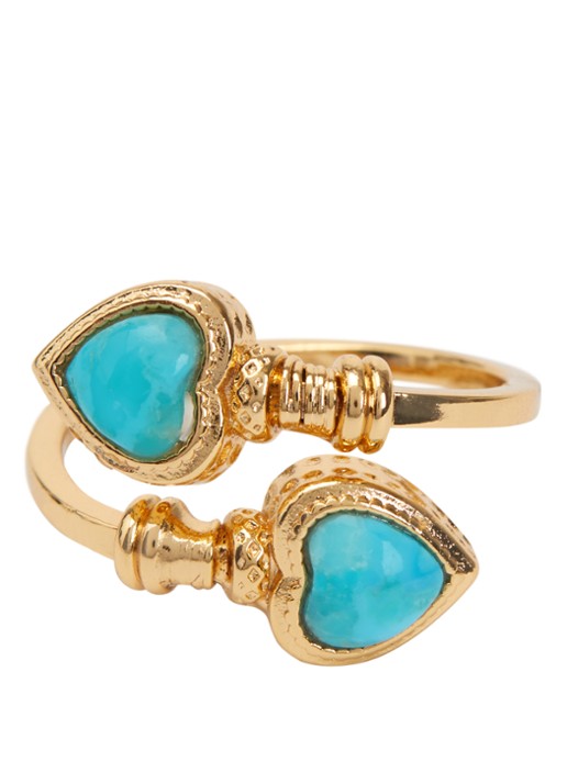 Gas Bijoux Duality Amore ring verguld - voorkant 3 goud