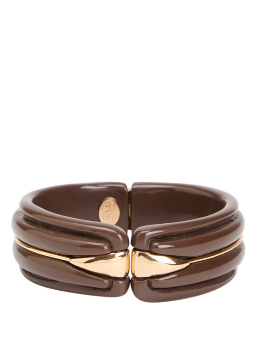 Gas Bijoux Écume bangle verguld - voorkant 2 bruin