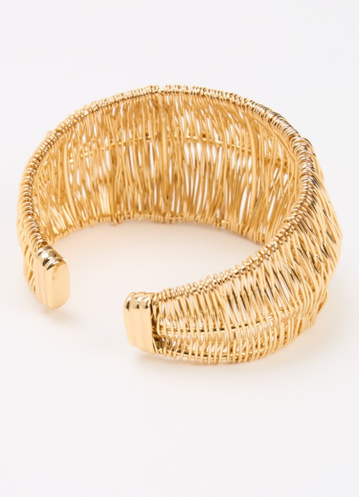Gas Bijoux Izzia Filea bangle verguld - detail 3 goud