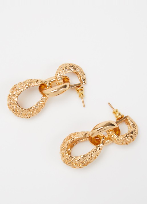 Gas Bijoux Mira oorstekers verguld - detail goud