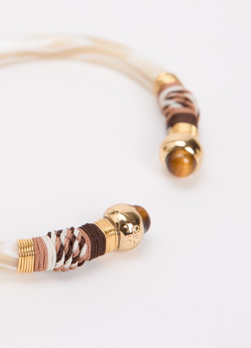 Gas Bijoux Sari bangle verguld - detail 3 creme