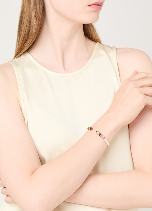 Gas Bijoux Sari bangle verguld - voorkant 2 creme