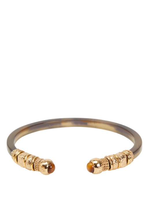 Gas Bijoux Sari bangle verguld - voorkant lichtbruin