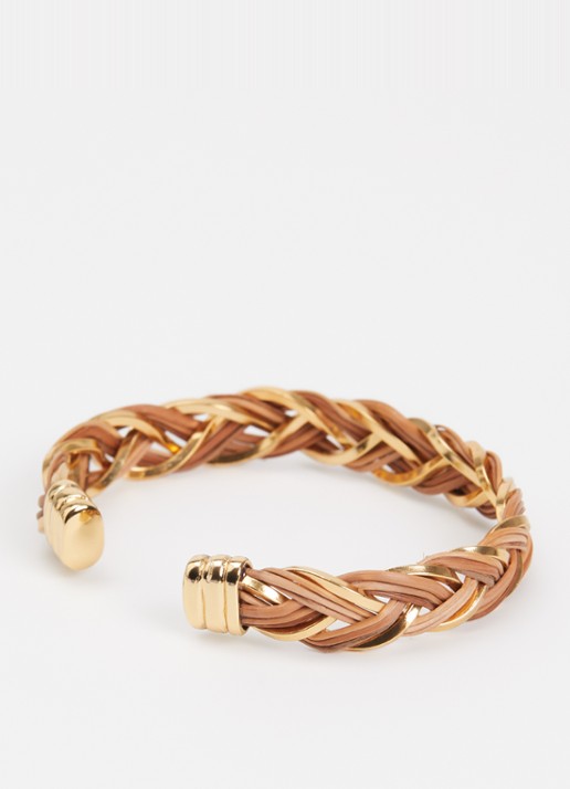 Gas Bijoux Tresse bangle verguld - detail goud