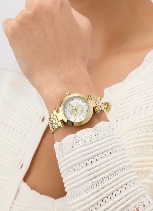 Gc Watches TopChic horloge Z62002L9 - voorkant 2 goud