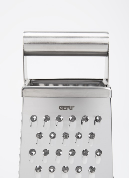GEFU Cubo torenrasp met 4 zijden 24,5 cm - voorkant 2 zilver