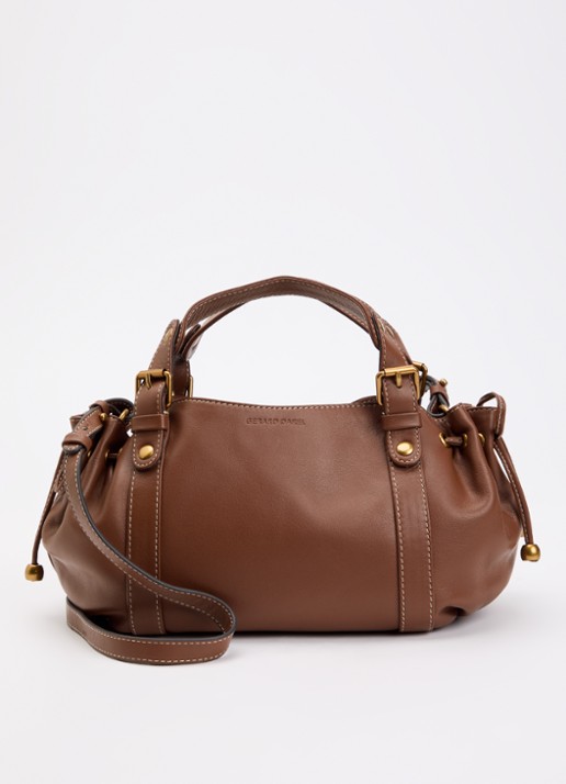 Gerard Darel 12H handtas van leer  - voorkant bruin