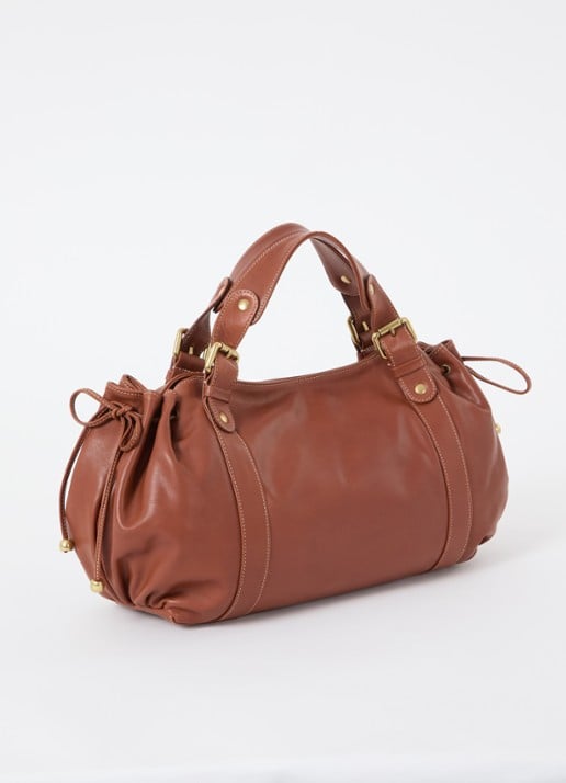 Gerard Darel 24H handtas van leer - achterkant 4 cognac