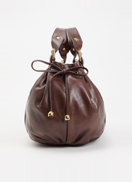 Gerard Darel 24H handtas van leer - detail 2 donkerbruin