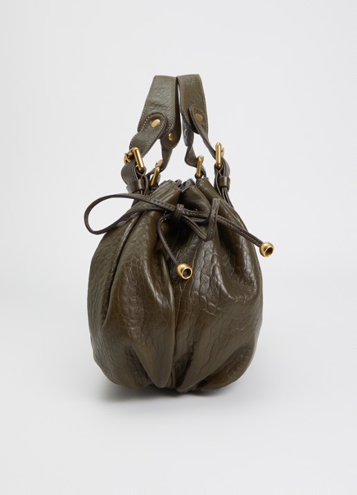 Gerard Darel 24H handtas van leer - detail 4 khaki