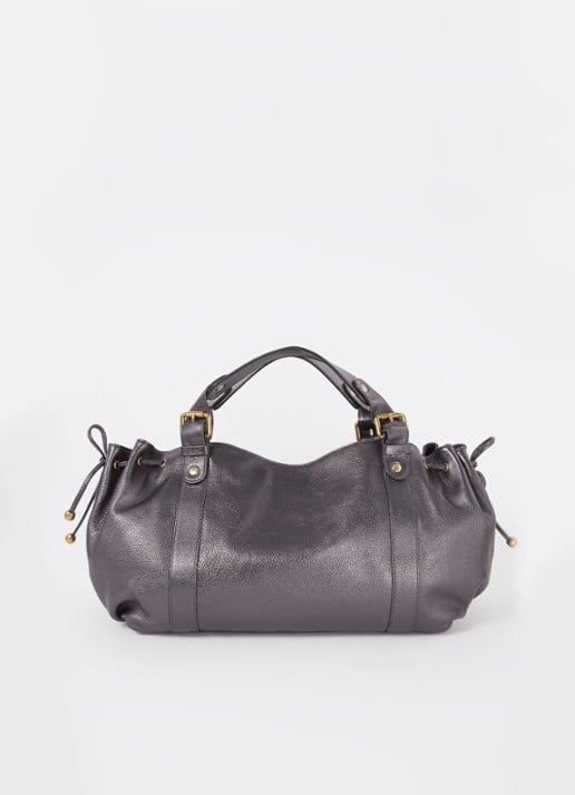 Gerard Darel 24H schoudertas van leer met metallic finish