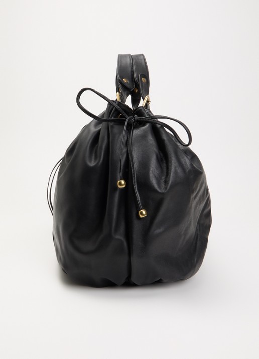Gerard Darel 72H weekendtas van leer  - detail 3 zwart