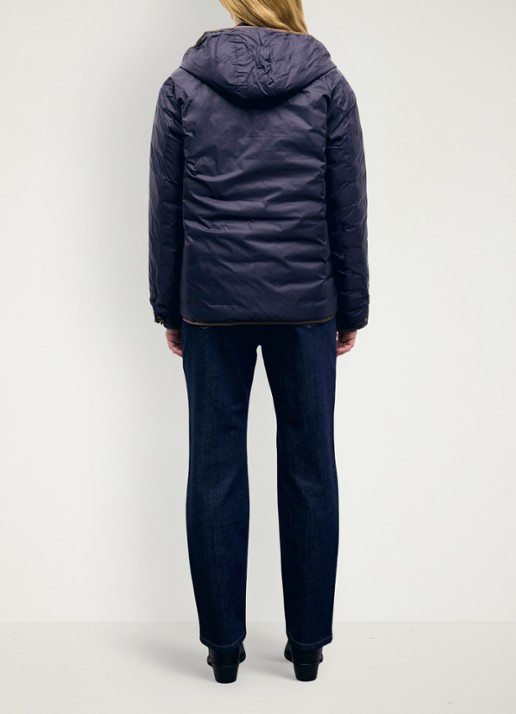 Gerard Darel Afra reversible gewatteerd jack met capuchon - achterkant 5 bruin