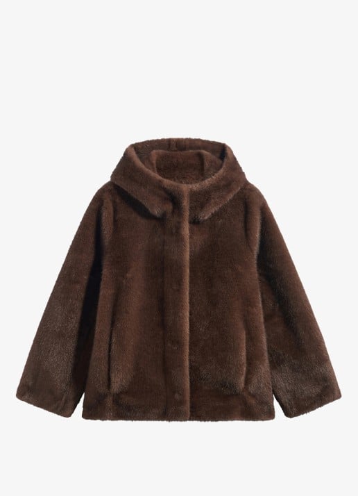 Gerard Darel Agate jas van imitatiebont - voorkant 4 naturel