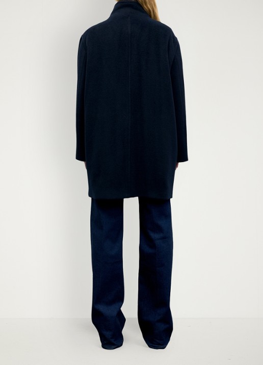 Gerard Darel Aira mantel van scheerwol - achterkant 5 blauw