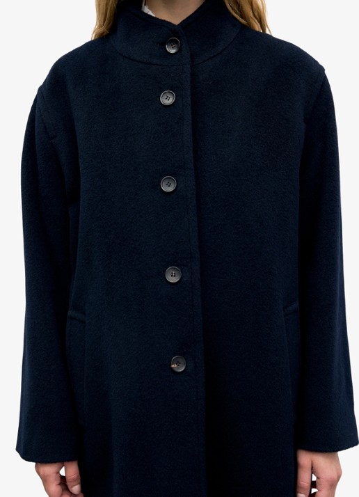 Gerard Darel Aira mantel van scheerwol - detail 2 blauw