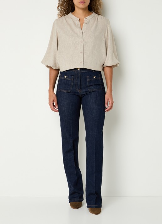 Gerard Darel Alana blouse met lurex - voorkant 2 beige