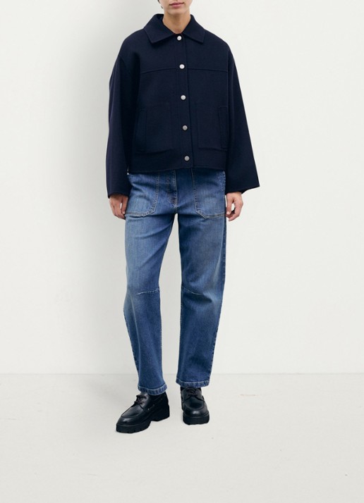 Gerard Darel Alda reversible jack van wol - detail blauw