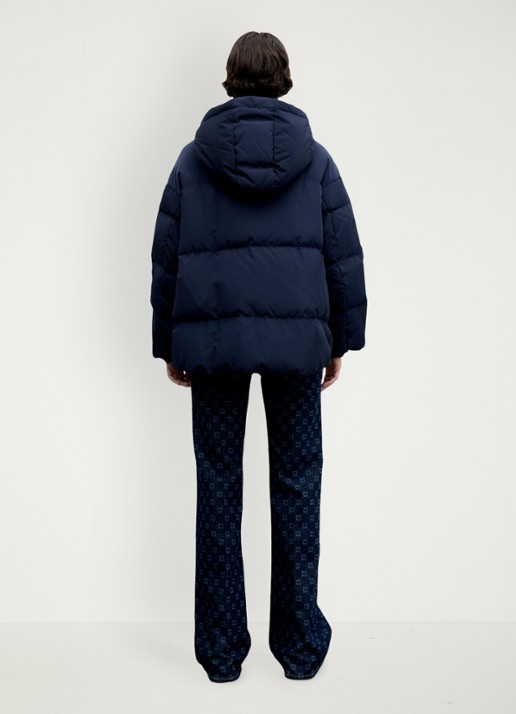 Gerard Darel Alie puffer jack met donsvulling en capuchon - achterkant 5 blauw