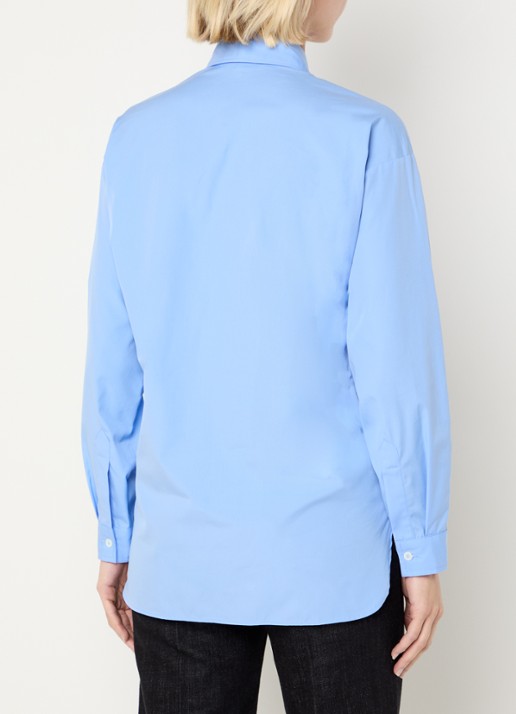 Gerard Darel Alix blouse met borduring - achterkant 4 blauwgrijs
