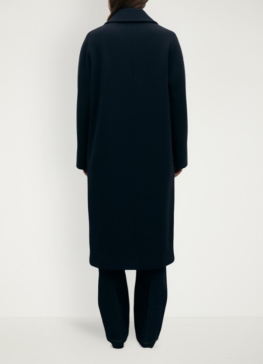 Gerard Darel Aliz double-breasted mantel in wolblend - achterkant 8 zwart