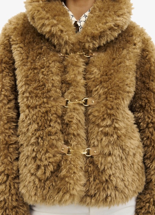 Gerard Darel Aliza jack  van imitatiebont  - detail 2 bruin