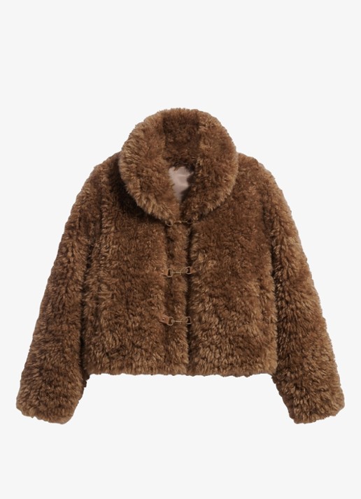 Gerard Darel Aliza jack  van imitatiebont  - voorkant 3 bruin