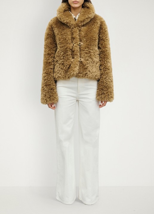 Gerard Darel Aliza jack  van imitatiebont  - voorkant 4 bruin