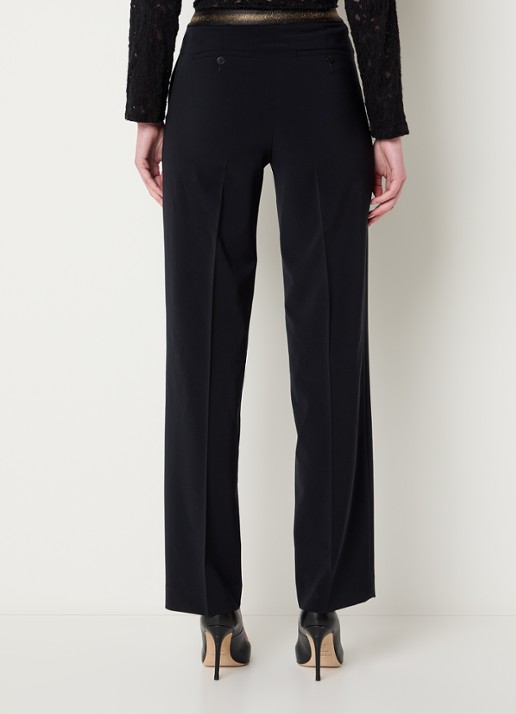 Gerard Darel Alycia high waist straight fit pantalon met steekzakken - achterkant 3 donkerblauw