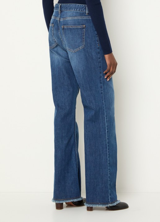 Gerard Darel Amandie high waist wide leg jeans met medium wassing - achterkant 2 indigo