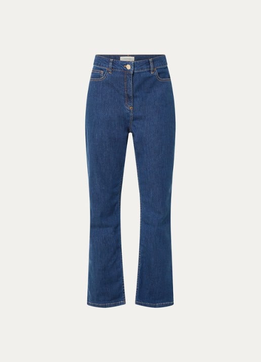 Gerard Darel Amandyne high waist straight leg jeans met medium wassing - voorkant 2 indigo
