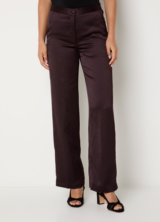 Gerard Darel Amelya mid waist straight fit broek van satijn