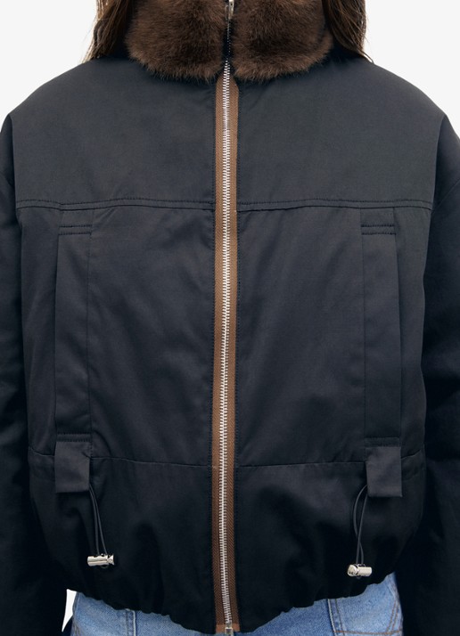 Gerard Darel Aurora reversible gewatteerde parka - detail 5 blauw