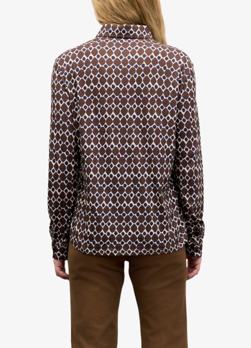 Gerard Darel Babs blouse met print - achterkant 3 bruin