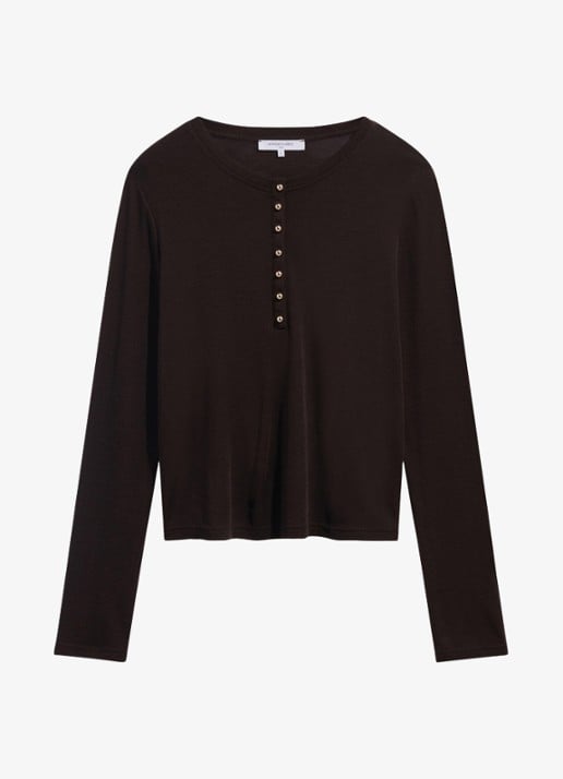 Gerard Darel Balie longsleeve van wol - voorkant bruin