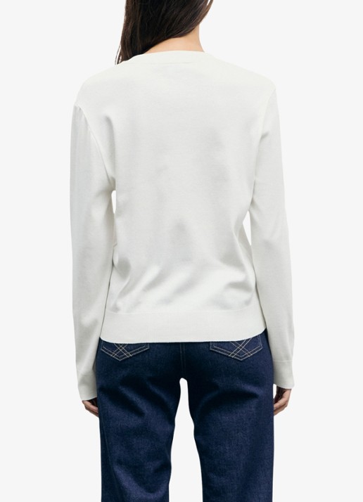 Gerard Darel Bara longsleeve met logoborduring - achterkant 4 creme