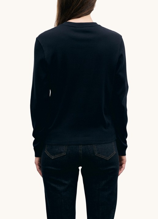 Gerard Darel Bara longsleeve met logoborduring - achterkant 2 zwart