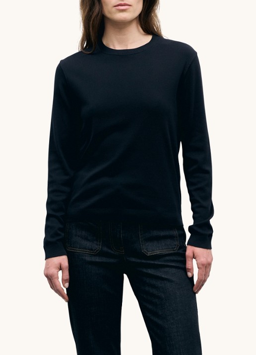 Gerard Darel Bara longsleeve met logoborduring - detail zwart