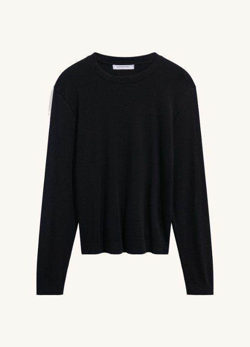Gerard Darel Bara longsleeve met logoborduring - voorkant 3 zwart