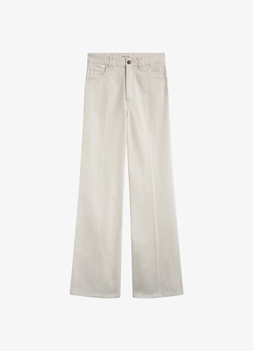 Gerard Darel Bianca high waist flared fit jeans met gekleurde wassing - voorkant wit