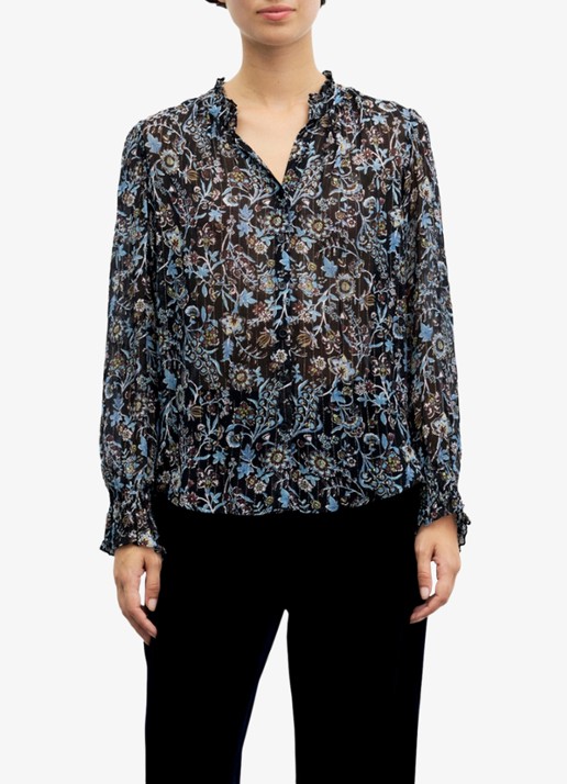 Gerard Darel Blouse in zijdeblend met bloemenprint