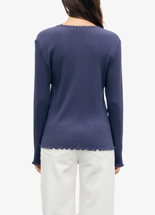 Gerard Darel Bona longsleeve met kant - achterkant 4 indigo