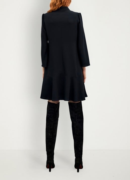 Gerard Darel Carla mini jurk met plooien - achterkant 5 zwart