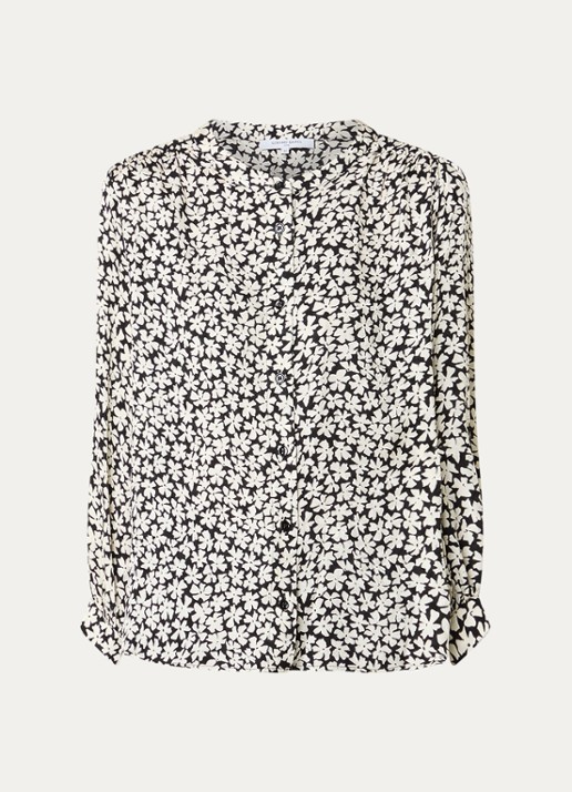 Gerard Darel Ceonie blouse met bloemenprint - voorkant zwart