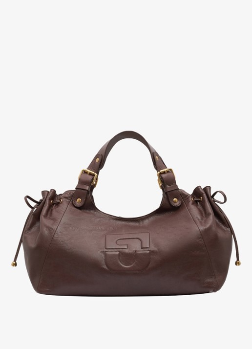 Gerard Darel Chiara GD handtas van leer - voorkant 3 donkerbruin