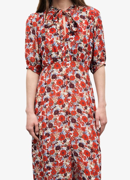 Gerard Darel Coco midi jurk met bloemenprint