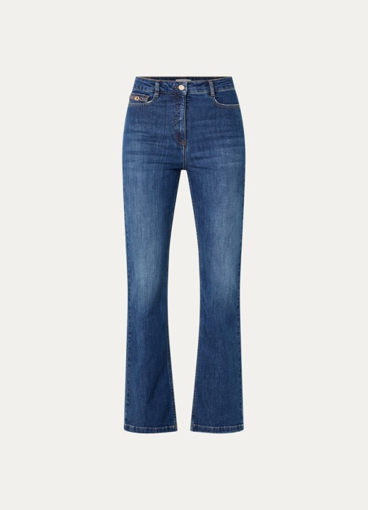 Gerard Darel Corine high waist flared jeans met donkere wassing - voorkant indigo