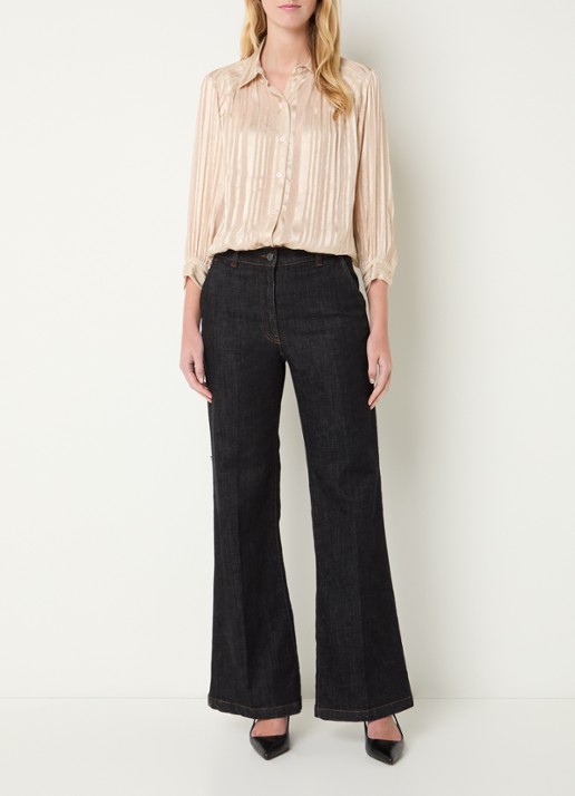 Gerard Darel Crina blouse met lurex - voorkant 3 khaki