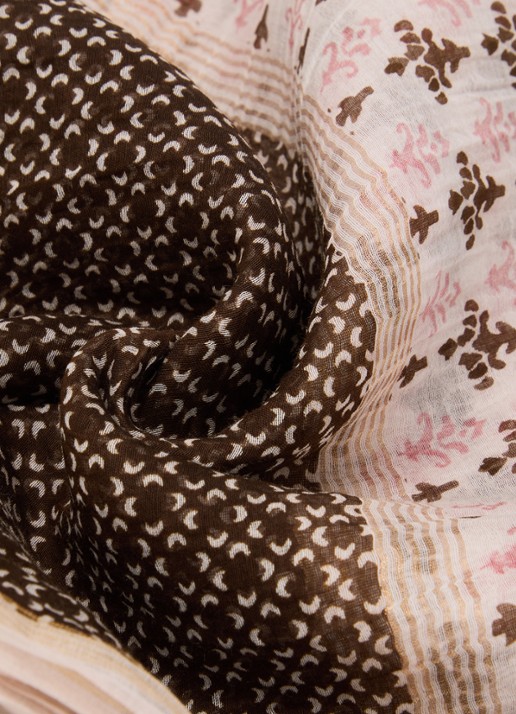 Gerard Darel Dalma sjaal in zijdeblend 70 x 180 cm  - detail 3 bruin